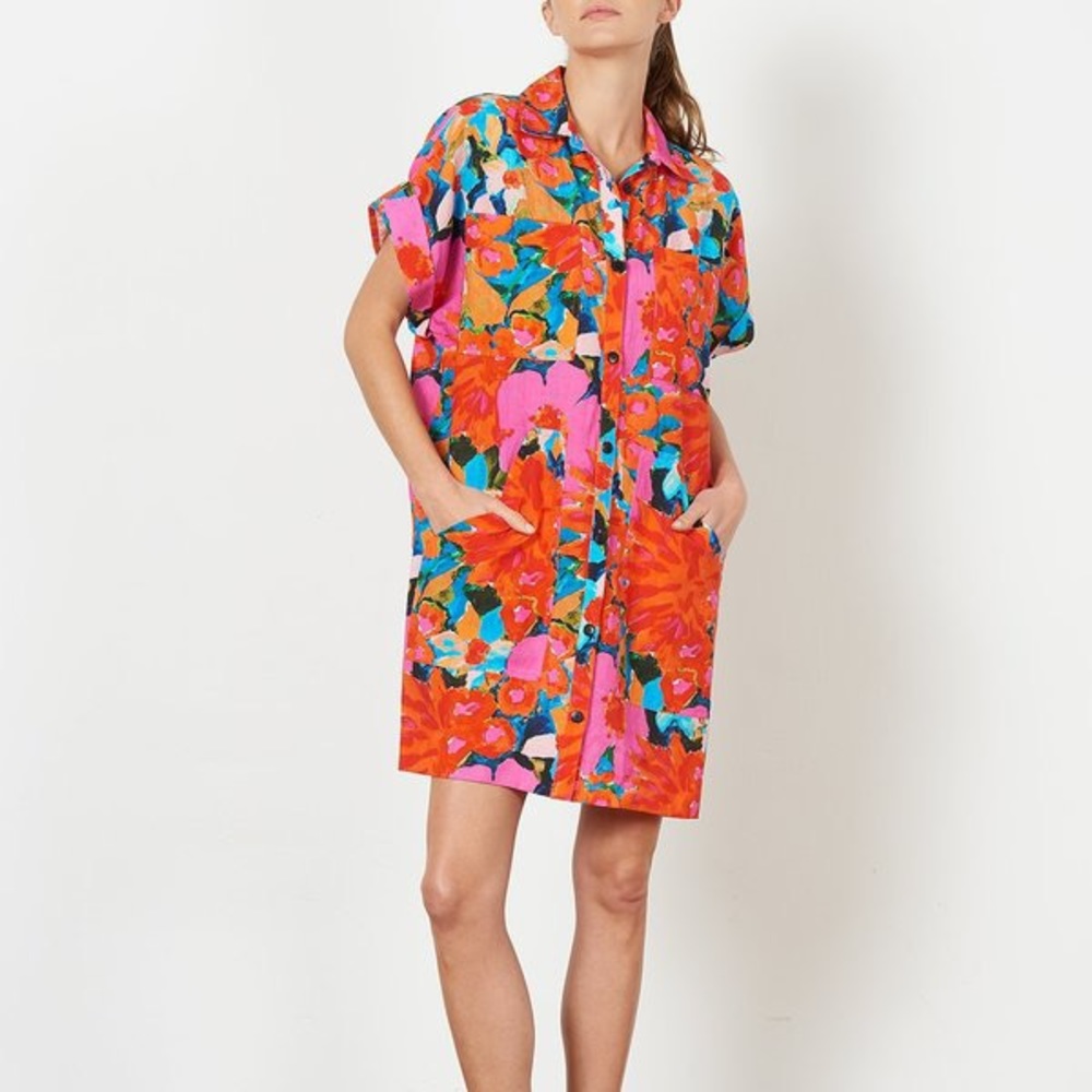 Mara Hoffman Nika shirt dress Jardin